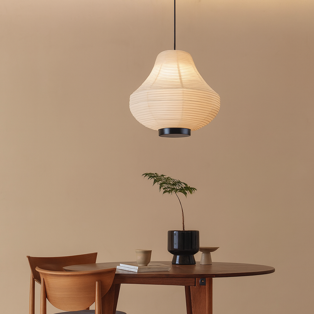 Wabi Sabi Rice Paper Pendant Light