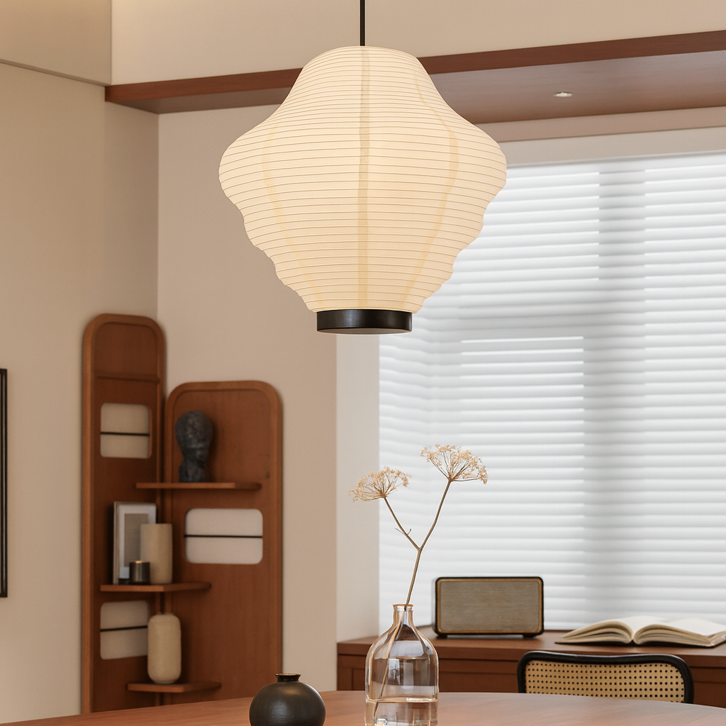Wabi Sabi Rice Paper Pendant Light