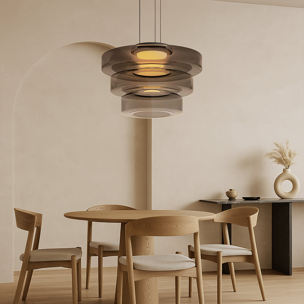 Danish Glass Bauhaus Pendant Light