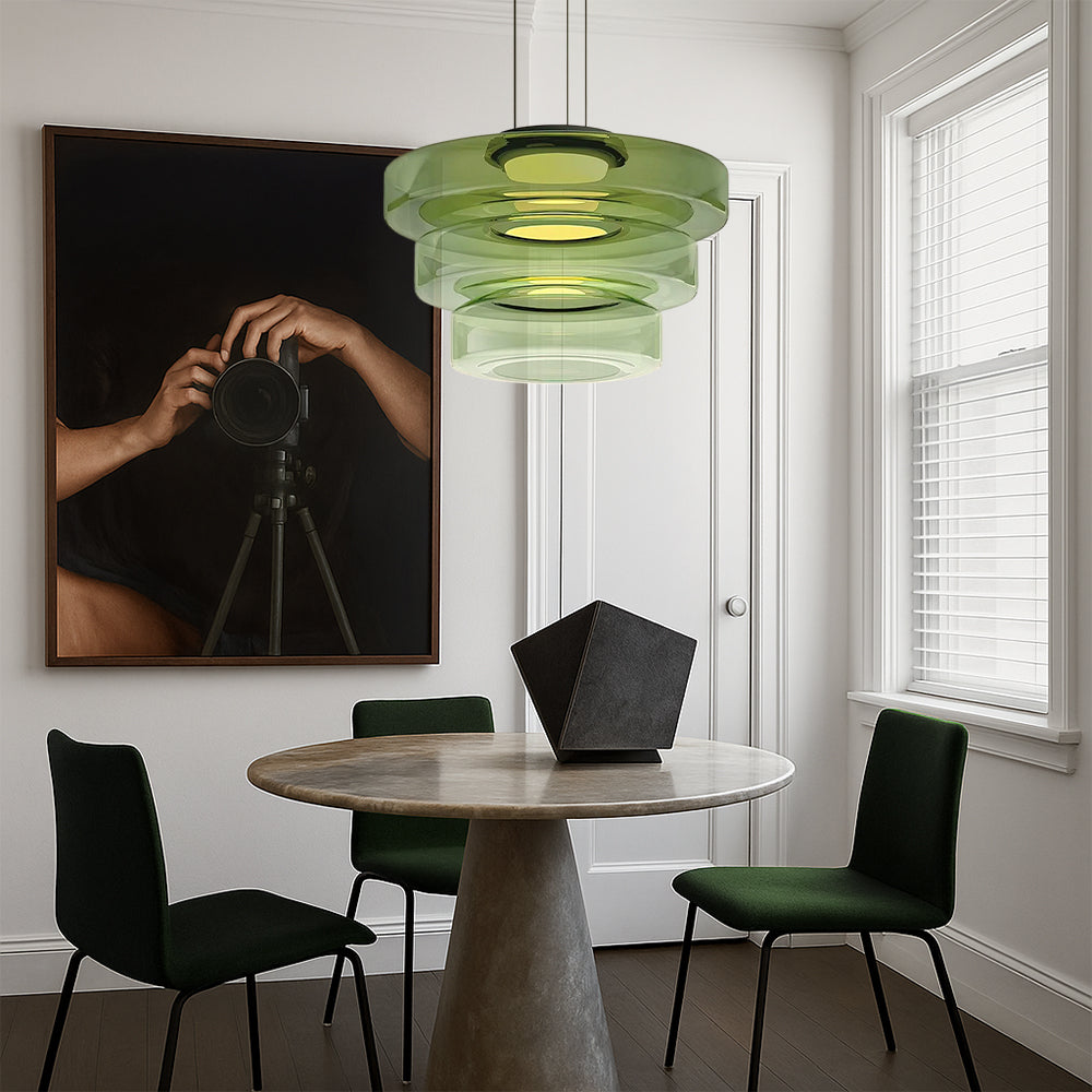 Danish Glass Bauhaus Pendant Light