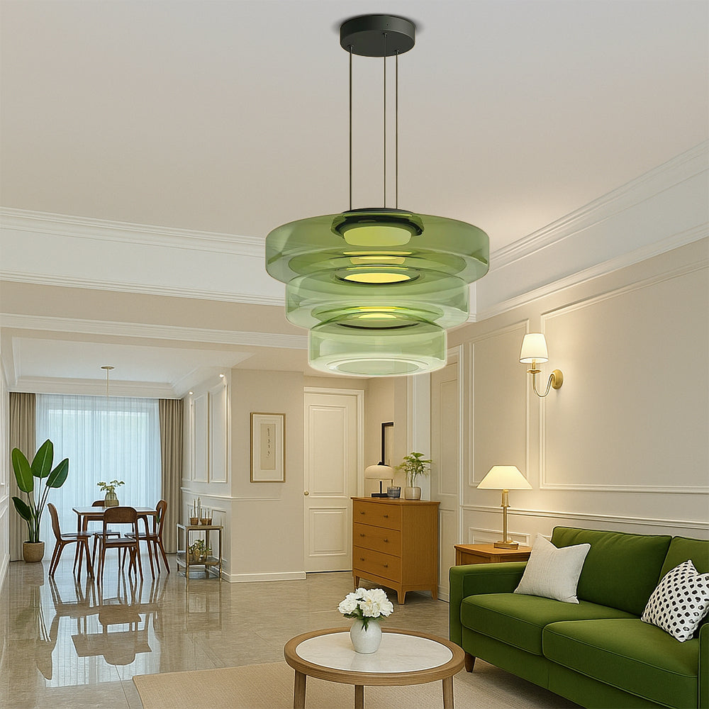 Danish Glass Bauhaus Pendant Light