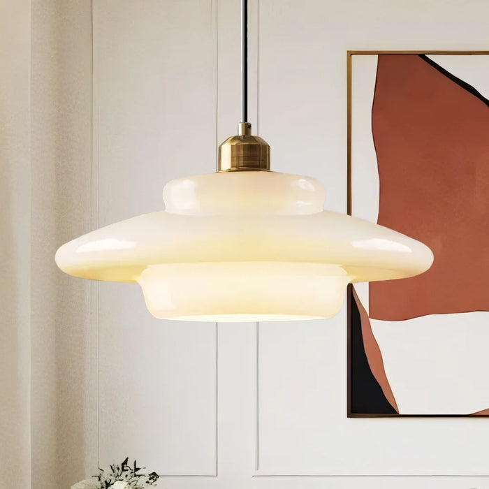 Mid Century White Pendant Light