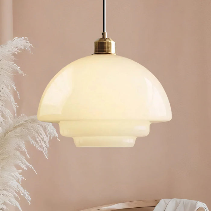 Mid Century White Pendant Light