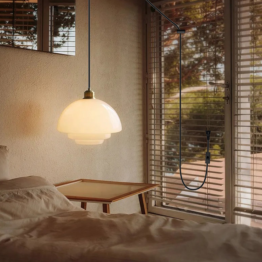 Mid Century White Pendant Light