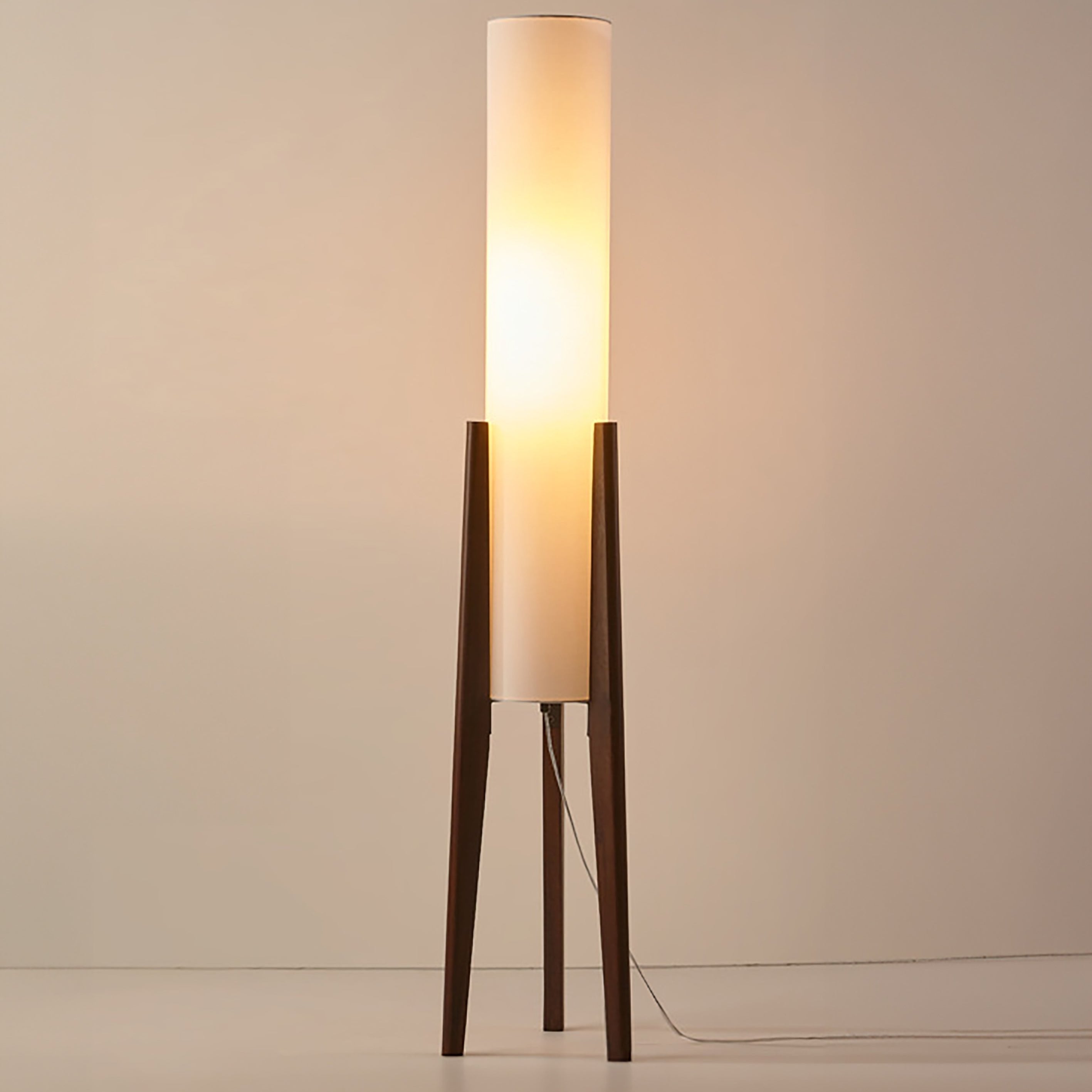 Floor Lamp in Solid Walnut Wood Art Lamp